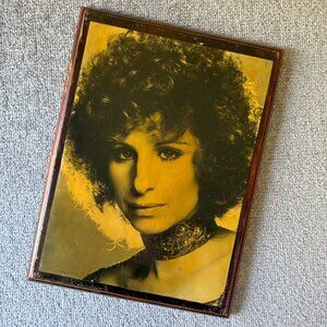 Barbra Streisand 1976 A Star Is Born Mod Podge Portrait on Vintage Wood Panel